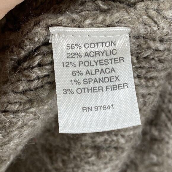 J Jill Cardigan Sweater Cardigan Duster Womens Medium Cotton Alpaca Blend Brown - Picture 9 of 11